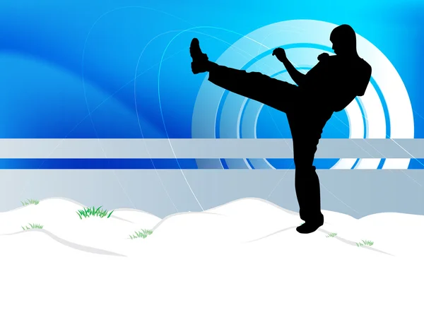 Karate-Illustration — Stockfoto