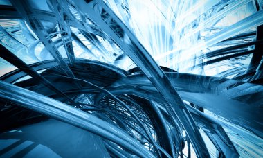 3D fütüristik arka plan