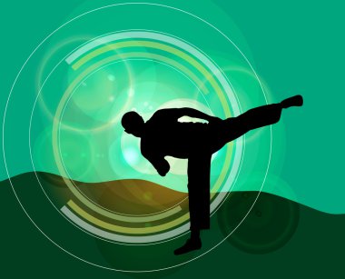 Karate spor illüstrasyon