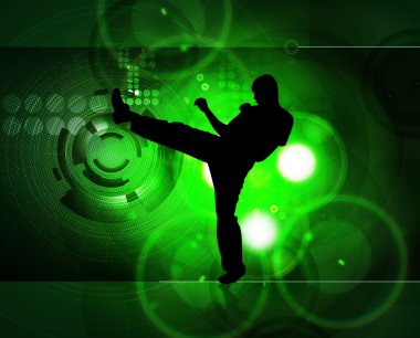 Karate spor illüstrasyon