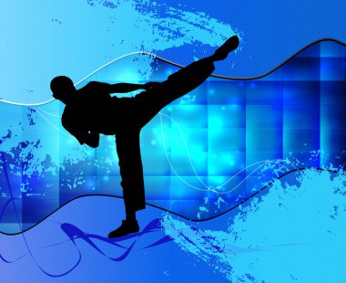 Karate spor illüstrasyon