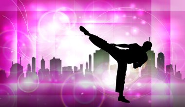 Karate spor illüstrasyon