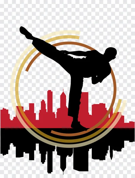 Karate sport illustration — Stock Photo, Image