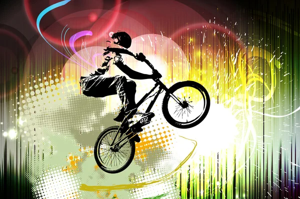 BMX rider ilustración — Foto de Stock