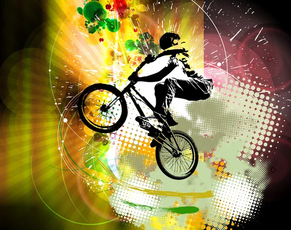 BMX rider illusztráció — Stock Fotó