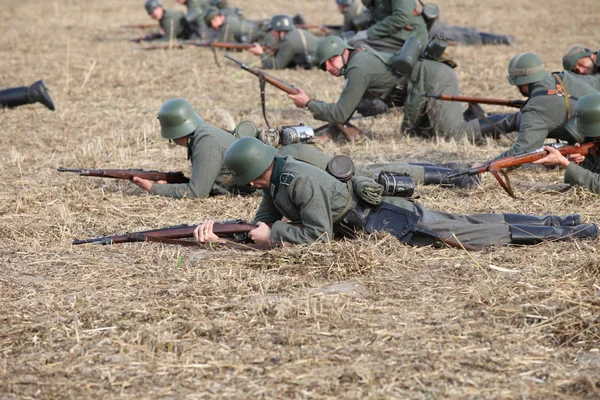 Ricostruzione militare in Polonia — Foto Stock