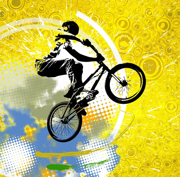 BMX binici illüstrasyon — Stok fotoğraf