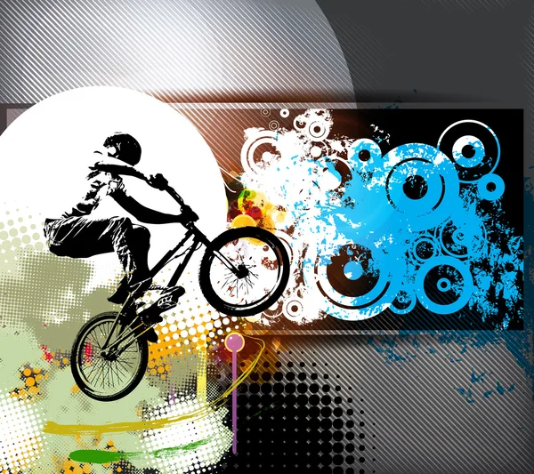 BMX rider illustratie — Stockfoto