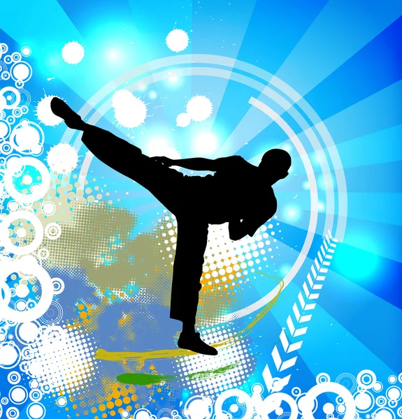 Karate sport illustration — Stock Photo, Image