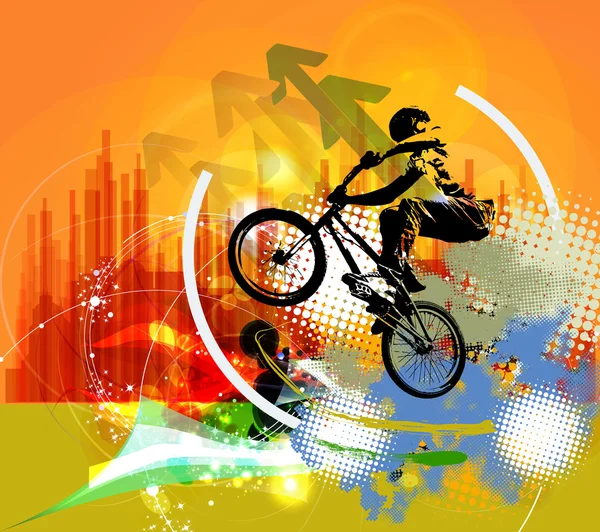 Bmx rider illustration — Stockfoto