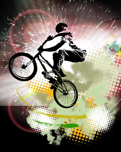 Bmx rider illustration — Stockfoto