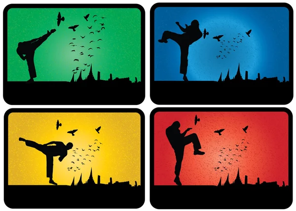 ภาพประกอบกีฬาคาราเต้ — ภาพถ่ายสต็อก