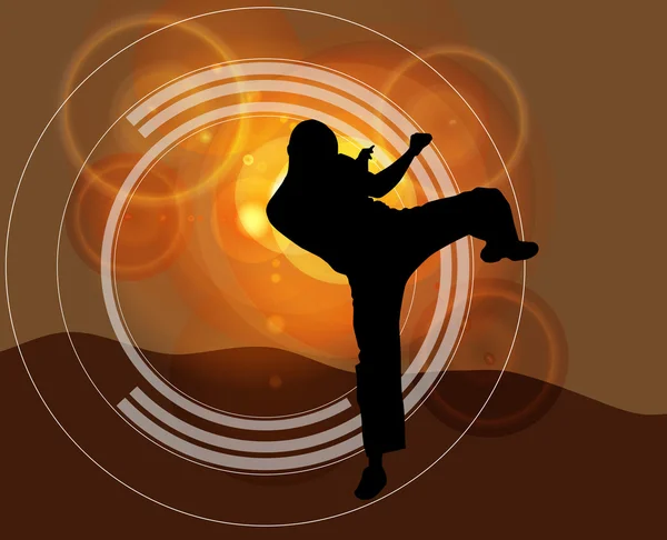 Karate sport illustration — Stock Photo, Image