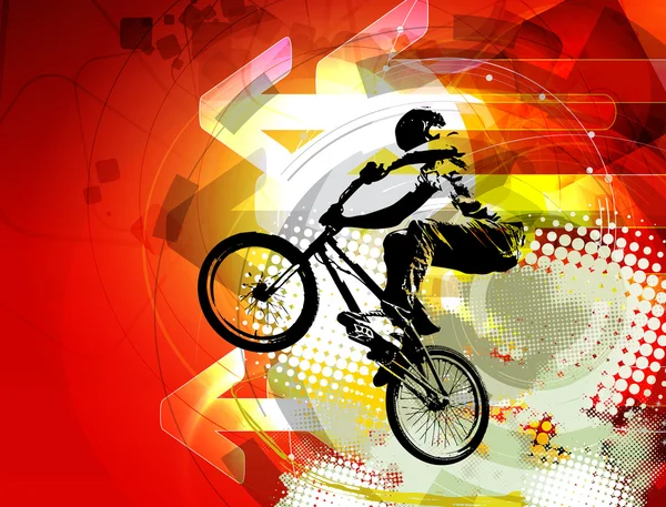 BMX rider illustratie — Stockfoto