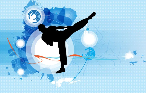 Karate spor illüstrasyon