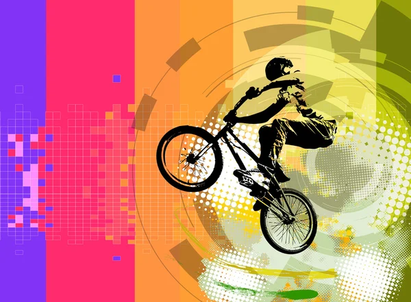 BMX rider illustration — Stock Photo, Image