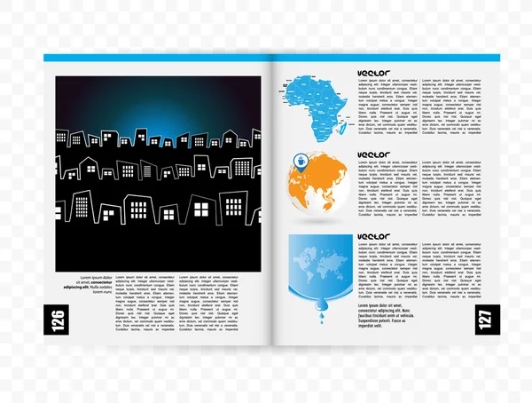 Layout tidningen illustration — Stock vektor