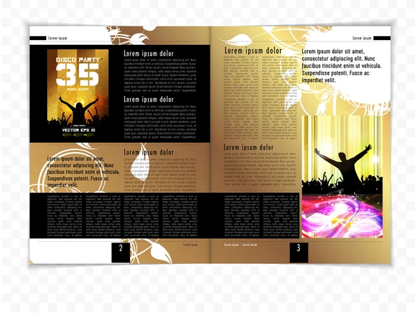 Layout ilustração revista —  Vetores de Stock