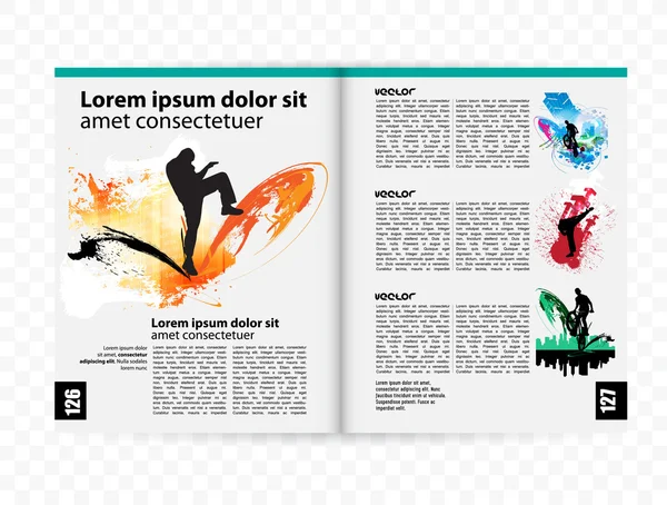 Layout sport magazine — Stock vektor