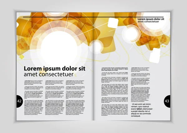 Layout ilustração revista — Vetor de Stock