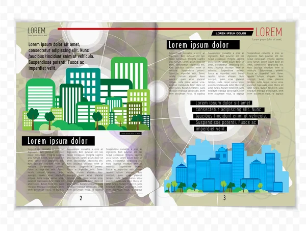 Ilustración revista Layout — Vector de stock