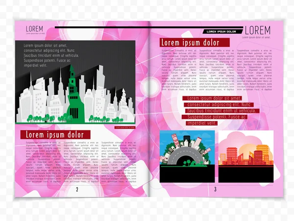 Lay-out tijdschrift Illustratie — Stockvector