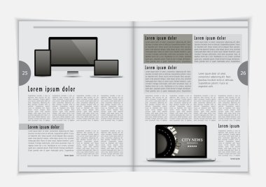 dergi veya broşür tasarım düzeni