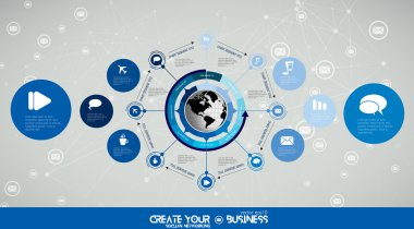 Resimde Infographic vektör