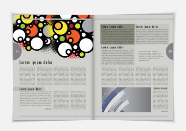 dergi veya broşür tasarım düzeni