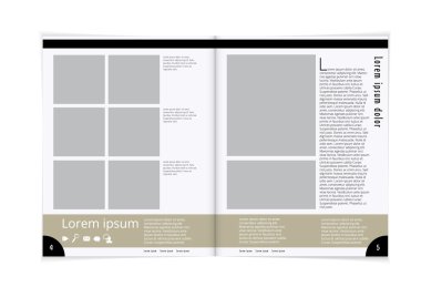 Dergi düzeni illüstrasyon