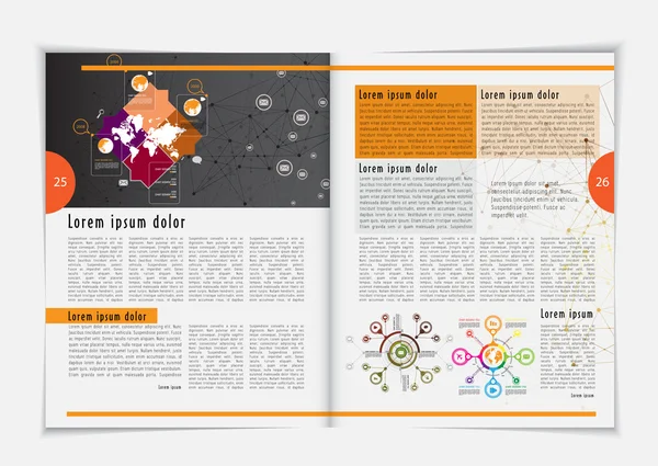 Mise en page pour magazine ou brochure — Image vectorielle