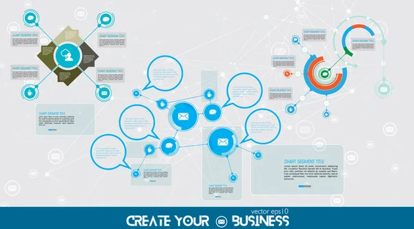 Modelo de infográfico de linha do tempo — Vetor de Stock