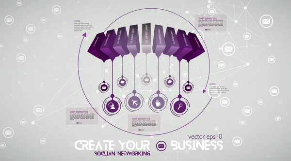 Timeline Infographic illustration — Stock vektor