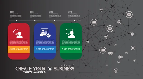 Cronología Ilustración infográfica — Vector de stock