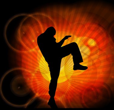 Karate spor illüstrasyon