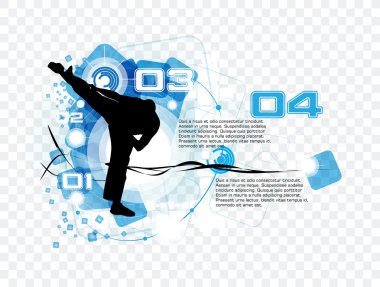 Karate spor illüstrasyon