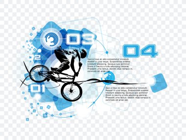 vektör bmx bisikletçi