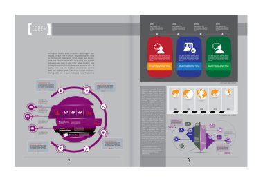 Açık dergi illüstrasyon