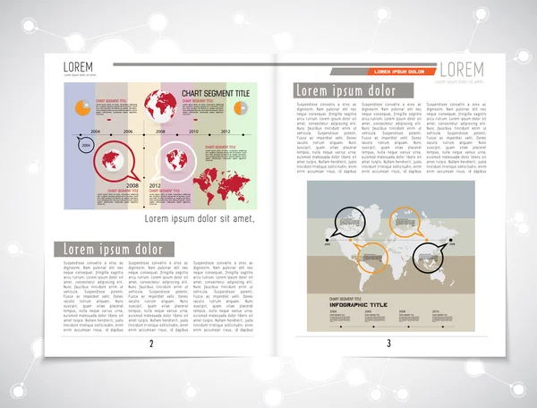 Lay-out tijdschrift Illustratie — Stockvector