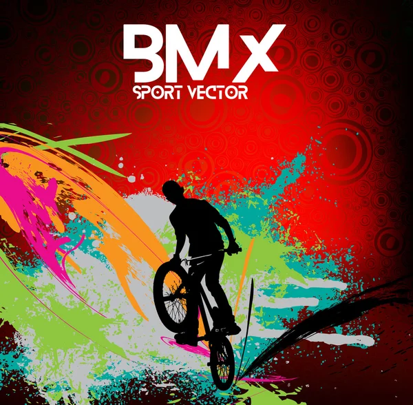 BMX cavaleiro ilustração — Vetor de Stock