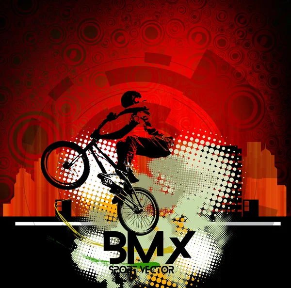 BMX rider illustratie — Stockvector