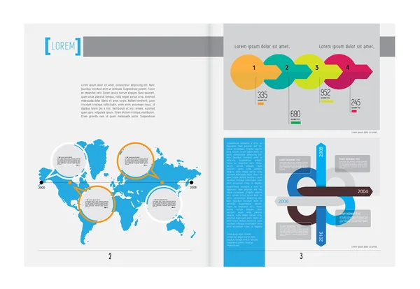 Layout tidningen illustration — Stock vektor