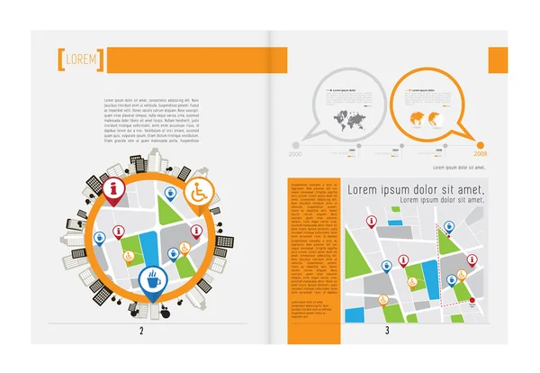 Ilustración revista Layout — Vector de stock