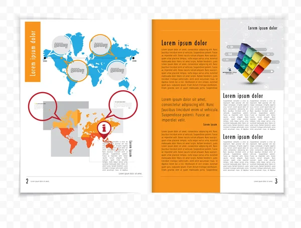 Ilustración revista Layout — Vector de stock