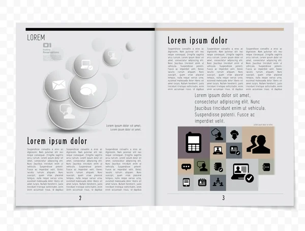 Revista o revista de diseño de prensa — Vector de stock