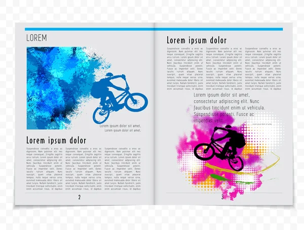 Revista de prensa Layout — Vector de stock