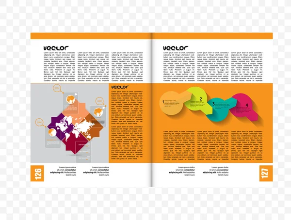 Magazine layout illustration — Stock Vector