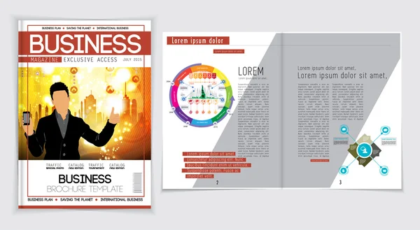 Business layout magazine — Stock vektor