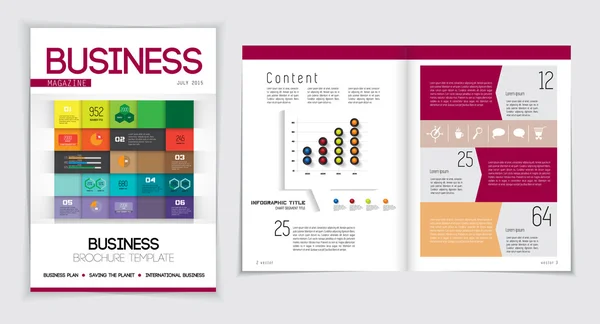 Lay-out business magazine — Stockvector