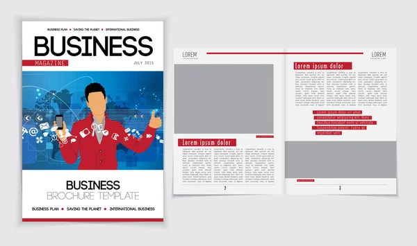 Lay-out brochure illustratie — Stockvector